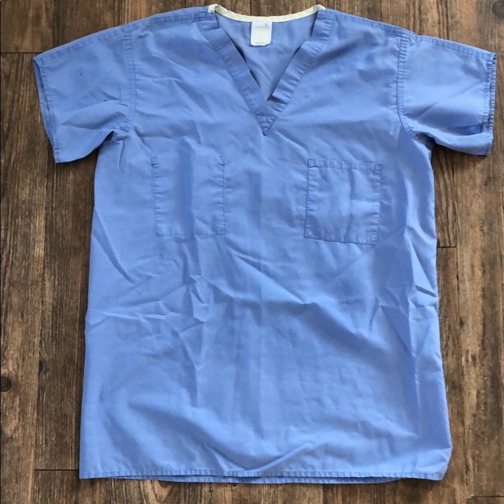 Blue small scrub top